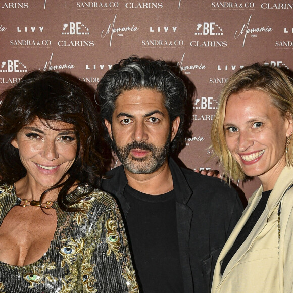 Exclusif - Sandra Sisley et John Mamann et sa compagne - Soirée du 49ème anniversaire de Sandra Sisley et les 6 ans de "Retrouvite" avec son mari Tomer au restaurant Mamamia à Paris. © Pierre Perusseau/Bestimage