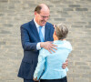 Passation de pouvoirs entre l'ancien Premier ministre français, Jean Castex et la nouvelle Première ministre française, Elisabeth Borne à l Hôtel de Matignon à Paris, France, le 16 mai 2022.