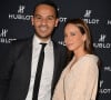 Mohamed Bouhafsi et sa compagne Angéline à la soirée "Hublot loves Art" par la marque Hublot à la Fondation Louis Vuitton à Paris. Le 16 décembre 2019