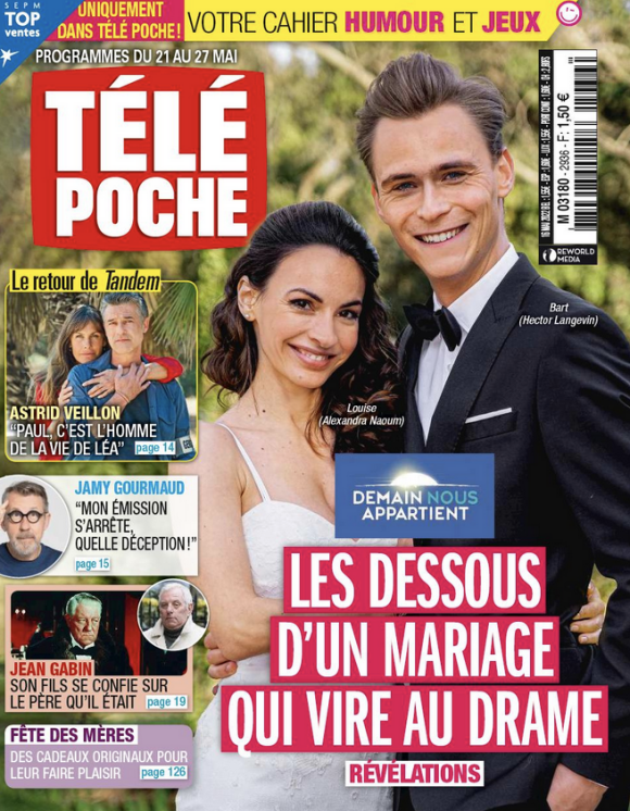 Alexandra Naoum et Hector Langevin (Demain nous appartient) font la couverture de "Télé Poche" - Numéro paru le 16 mai 2022
