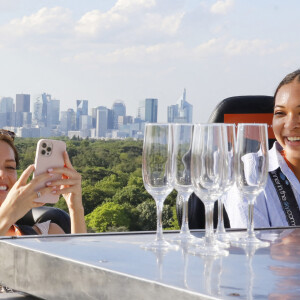 Exclusif - Maëva Coucke (Miss France 2018) - Roland Garros entre Ciel et Terre,Un voyage à 50m de hauteur, pétillant et gourmand, pour vous offrir une vue exceptionnelle à Paris le 17 mai 2022. © Marc Ausset-Lacroix/Bestimage 