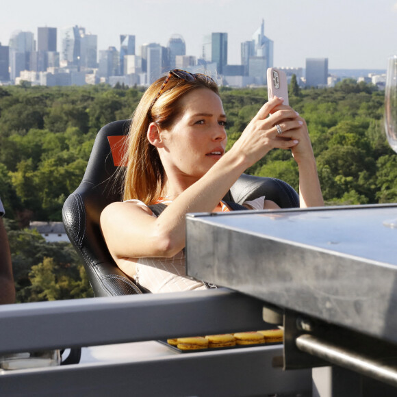 Exclusif - Maëva Coucke (Miss France 2018) - Roland Garros entre Ciel et Terre,Un voyage à 50m de hauteur, pétillant et gourmand, pour vous offrir une vue exceptionnelle à Paris le 17 mai 2022. © Marc Ausset-Lacroix/Bestimage 