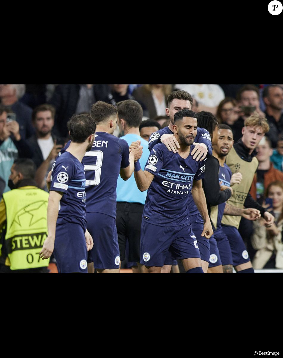 Riyad Mahrez - Demi-finale retour de Ligue des Champions entre le Real Madrid et Manchester City (3-1) au stade Santiago Bernabeu à Madrid le 4 mai 2022.