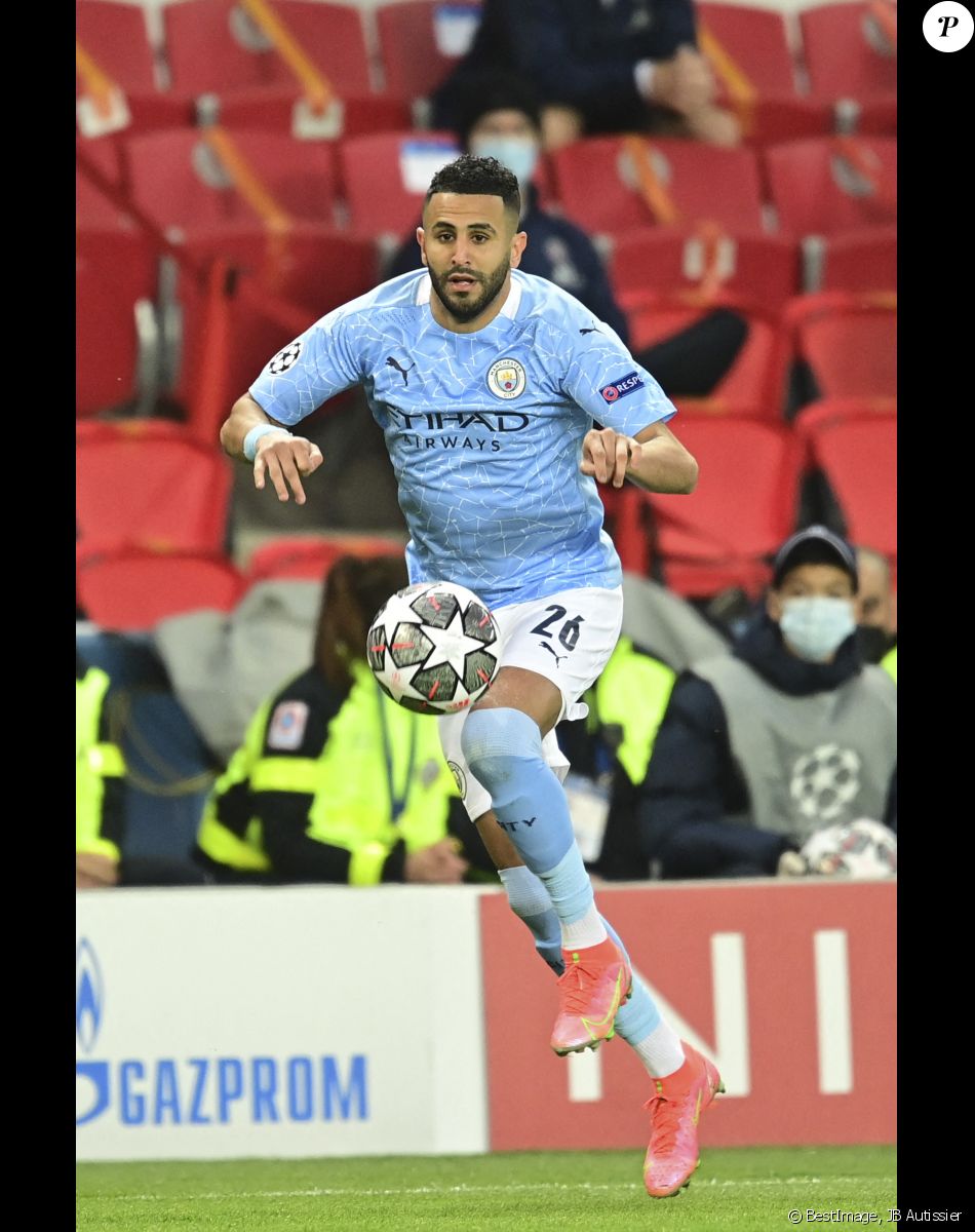 Riyad Mahrez (Man City) - Manchester City bat le PSG (2 - 1) en demi-finale de la Ligue des Champions, le 28 avril 2021 à Paris. © JB Autissier / Panoramic / Bestimage