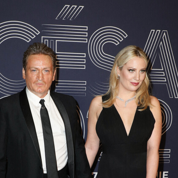 Benoît Magimel et sa femme Margot Pelletier - Photocall de la 47ème édition de la cérémonie des César à l'Olympia à Paris, le 25 février 2022. © Borde-Jacovides/Bestimage 