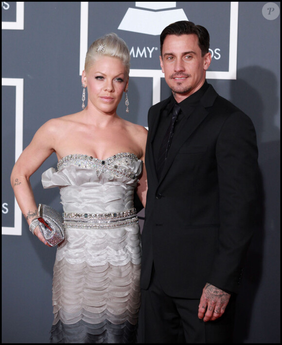 Pink et Carey Hart lors des Grammy Awards à Los Angeles le 31 janvier 2010
