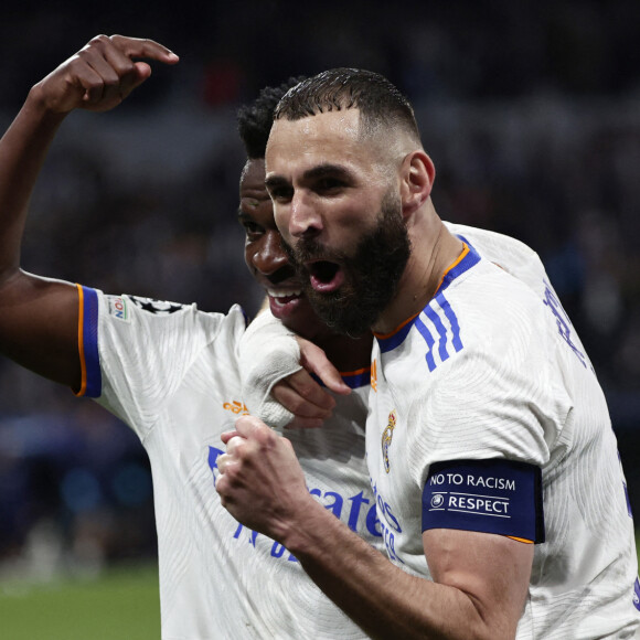 Karim Benzema - Demi-Finale retour de la Ligue Des champions (LDC) "Real Madrid - Manchester City (3-1)" au stade Bernabeu, le 4 mai 2022.