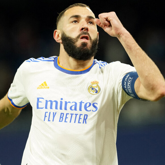 Karim Benzema - Match de Ligue Des Champions (LDC) "Real Madrid - FC Chakhtar Donetsk (2-1)" à Madrid, le 3 novembre 2021.