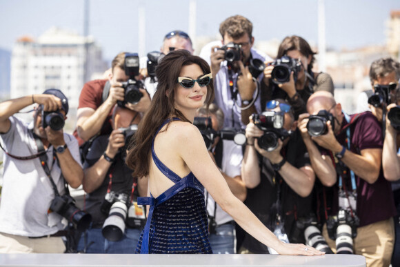 Anne Hathaway au photocall de "Armageddon Time" lors du 75ème Festival International du Film de Cannes, le 20 mai 2022. © Cyril Moreau/Bestimage 