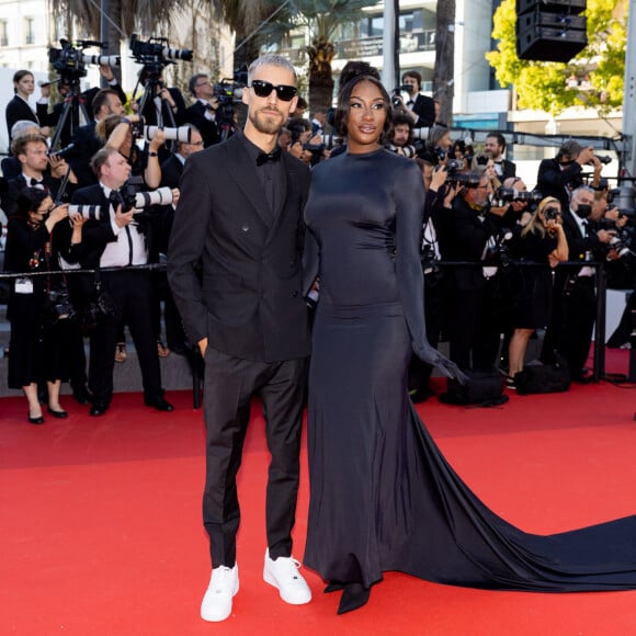 Vladimir Boudnikoff et sa compagne Aya Nakamura - Montée des marches du film " Armageddon Time " lors du 75ème Festival International du Film de Cannes. Le 19 mai 2022 © Cyril Moreau / Bestimage 