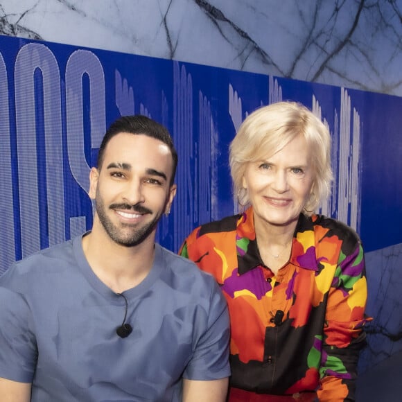 Exclusif - Adil Rami, Catherine Ceylac - Sur le plateau de l'émission Clique, présentée par M.Achour et diffusée le 29 janvier 2022 à 12h45 sur C+ en clair - Paris le 27/01/2022 - © Jack Tribeca / Bestimage