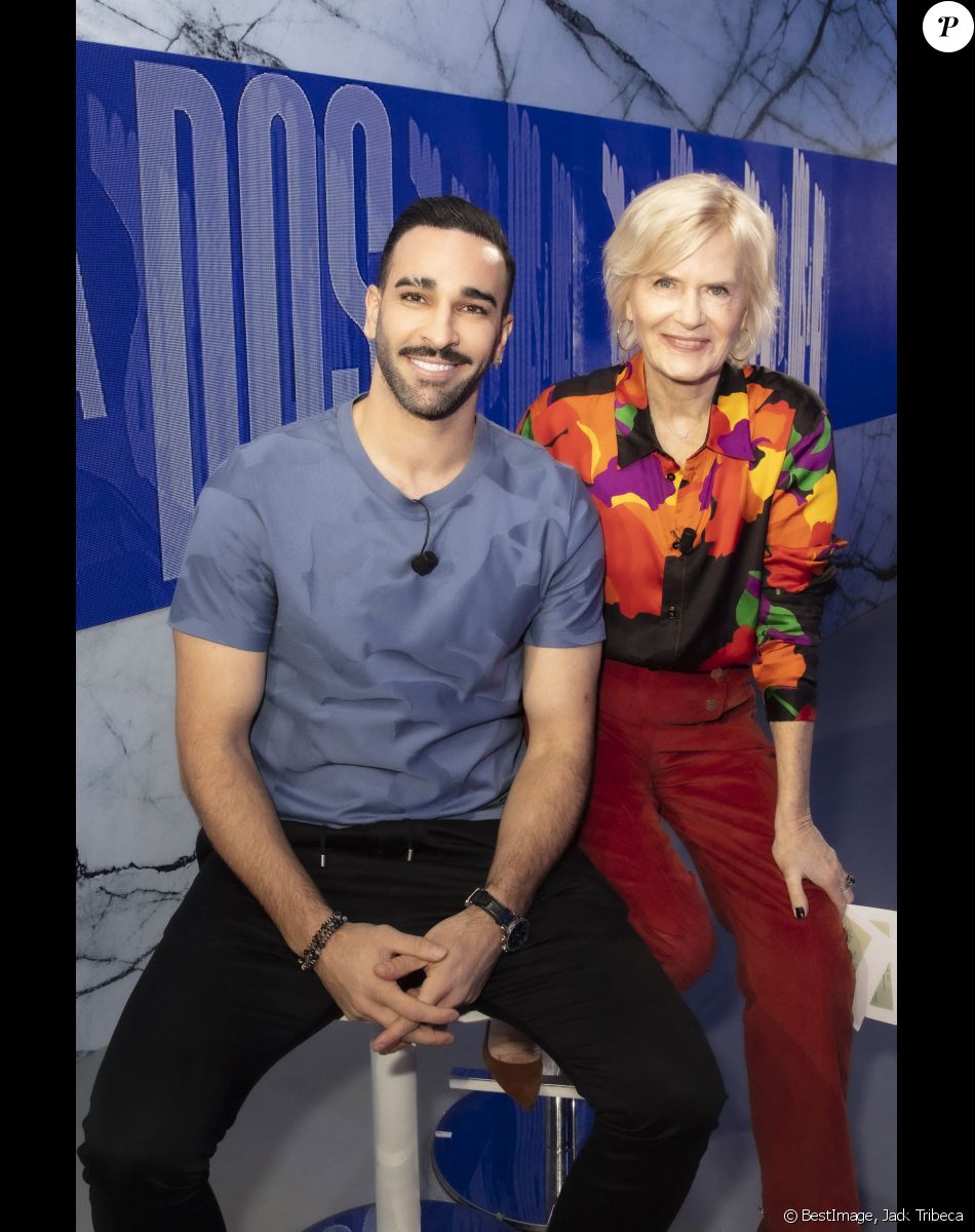 Exclusif - Adil Rami, Catherine Ceylac - Sur le plateau de l'émission Clique, présentée par M.Achour et diffusée le 29 janvier 2022 à 12h45 sur C+ en clair - Paris le 27/01/2022 - © Jack Tribeca / Bestimage