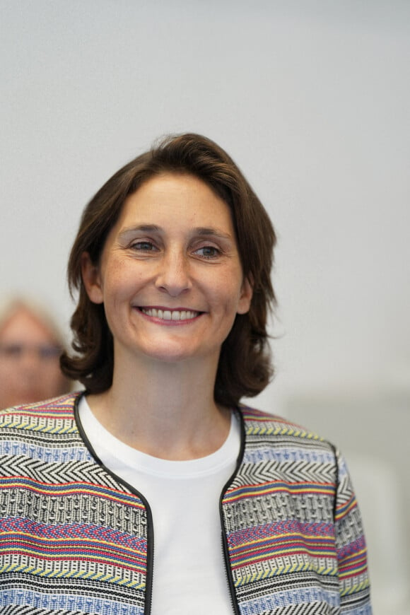 Amélie Oudéa-Castéra, ministre des Sports, aux Rencontres Nationales Handensemble à la Maison du Handball à Créteil. Créteil, le 21 mai 2022. 