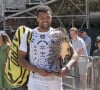 Jo-Wilfried Tsonga, éliminé lors de l'Open Parc d'Auvergne Rhône Alpes à Lyon, s'apprête à faire ses adieux au tennis après Roland Garros. © Sandrine Thesillat / Panoramic / Bestimage