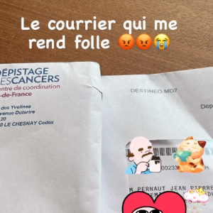 Nathalie Marquay reçoit un message désagréable dans sa boîte aux lettres ce mardi 24 mai 2022 - Instagram