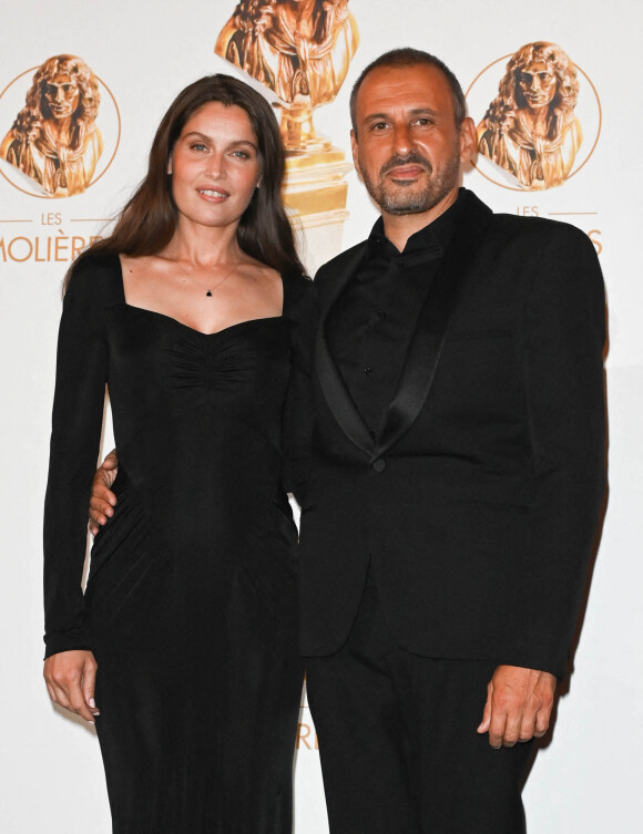 Laetitia Casta, Safy Nebbou au photocall de la 33ème cérémonie des Molière aux Folies Bergère à Paris le 30 mai 2022. © Coadic Guirec / Bestimage 