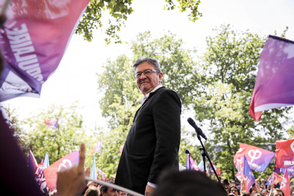 Jean-Luc Mélenchon - Manifestation du 1er Mai 2022 à Paris le 1er mai 2022. © Elyxandro Cegarra/Panoramic/Bestimage 