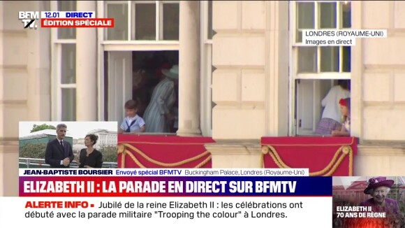 La princesse Charlotte fait sensation dans un look bleu ciel royal, durant la parade Trooping the Colour pour le jubilé de platine de la reine Elizabeth II, ce jeudi 2 juin 2022