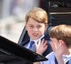 Le prince George, le prince Louis et la princesse Charlotte lors de la parade Trooping the Colour, le jeudi 2 juin 2022 à Londres, pour lancer le jubilé de platine de la reineE Elizabeth II