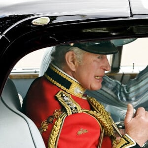 Le prince Charles, prince de Galles - Les membres de la famille royale lors de la parade militaire "Trooping the Colour" dans le cadre de la célébration du jubilé de platine (70 ans de règne) de la reine Elizabeth II à Londres, le 2 juin 2022.