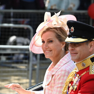 Le prince Edward, comte de Wessex, la comtesse Sophie de Wessex - Les membres de la famille royale lors de la parade militaire "Trooping the Colour" dans le cadre de la célébration du jubilé de platine (70 ans de règne) de la reine Elizabeth II à Londres, le 2 juin 2022