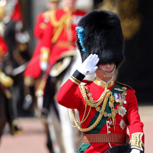 Le prince William, duc de Cambridge - Les membres de la famille royale lors de la parade militaire "Trooping the Colour" dans le cadre de la célébration du jubilé de platine (70 ans de règne) de la reine Elizabeth II à Londres, le 2 juin 2022.