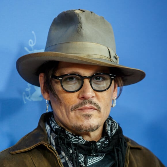 Johnny Depp pour la présentation du film "Minamata" (conférence et photocall) au 70ème Festival international du film de Berlin.