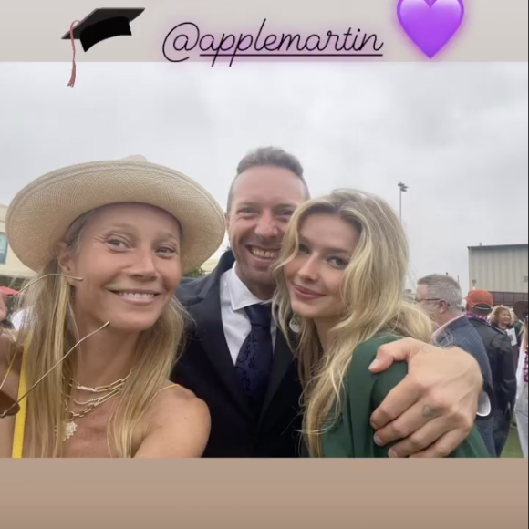 Paltrow, Martin et leur fille.