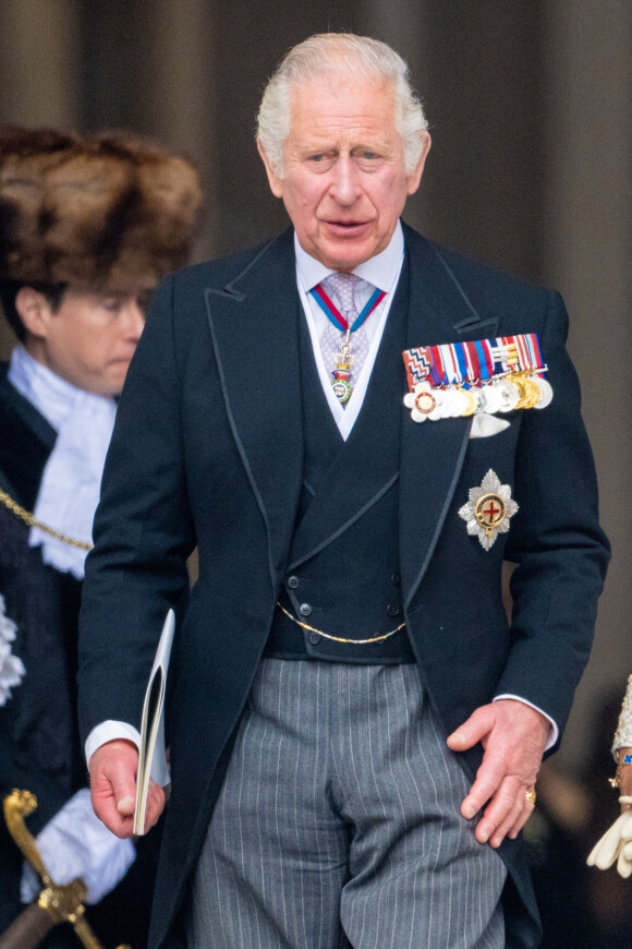 Le prince Charles, prince de Galles - Les membres de la famille royale et les invités lors de la messe célébrée à la cathédrale Saint-Paul de Londres, dans le cadre du jubilé de platine (70 ans de règne) de la reine Elisabeth II d'Angleterre. Londres, le 3 juin 2022. 