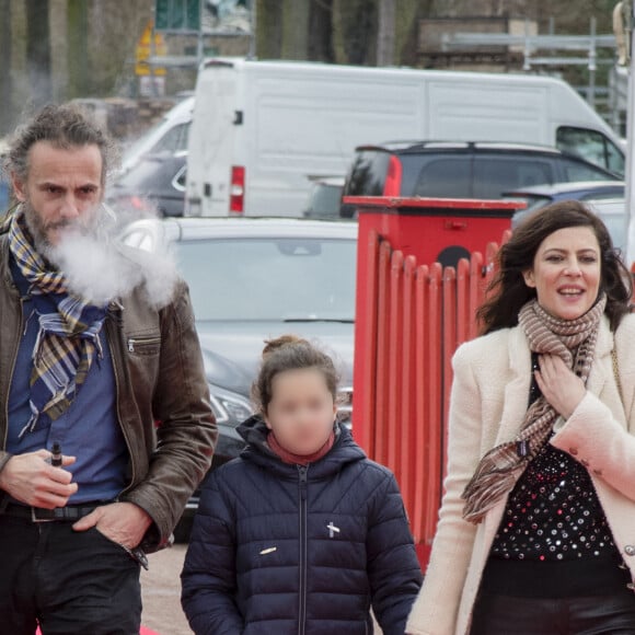 Anna Mouglalis avec sa fille Saül et son compagnon - Cérémonie de remise de prix du 39ème Festival Mondial du Cirque de Demain sur la Pelouse de Reuilly à Paris le 4 février 2018. © Pierre Perusseau/Bestimage