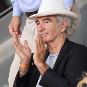 Raymond Domenech en tribune (jour 14) lors des Internationaux de France de Tennis de Roland Garros 2022 à Paris, France, le 4 juin 2022. © Dominique Jacovides/Bestimage