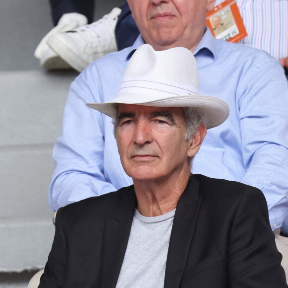 Raymond Domenech en tribune (jour 14) lors des Internationaux de France de Tennis de Roland Garros 2022 à Paris, France, le 4 juin 2022. © Dominique Jacovides/Bestimage