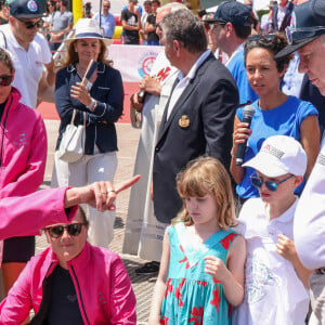 No Tabloïds - Le Prince Albert II de Monaco et ses enfants, le prince Jacques et la princesse Gabriella de Monaco - Cap Optimist en association avec la fondation princesse Charlène départ du port de Monaco pour une traversée jusqu'à Athènes en relais les Waterwoman pour un defi mondial caritatif inédit au profit des enfants vulnérables qui combattent le cancer Stéphanie Barneix, Emmanuelle Bescheron, Margot Calvet, Alexandra Lux, Marie Goyeneche, et Itziar Abascal. © Jean-Charles Vinaj/Pool Monaco/Bestimage