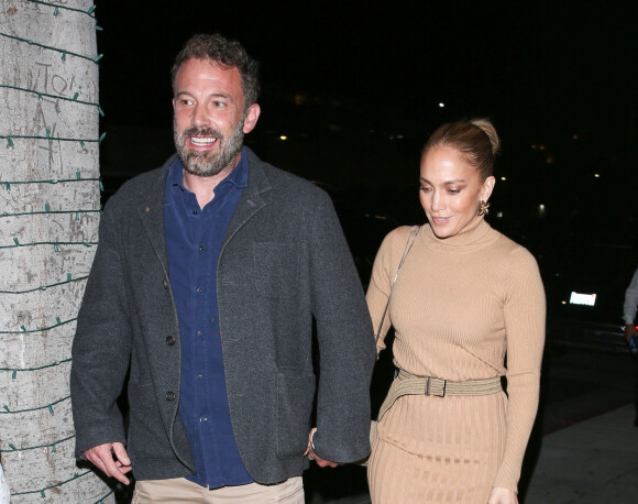 Jennifer Lopez et son fiancé Ben Affleck ont dîné au restaurant Nerano à Beverly Hills le 24 mai 2022. 