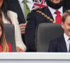 La princesse Charlotte, le prince George - La famille royale d'Angleterre au concert du jubilé de platine de la reine d'Angleterre au palais de Buckingham à Londres. Le 4 juin 2022 