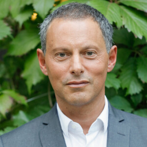 Exclusif - Marc-Olivier Fogiel (directeur général de BFMTV) - Conférence de presse de rentrée de BFMTV saison 2021/2022 à l'Altice Campus à Paris, France, le 25 août 2021