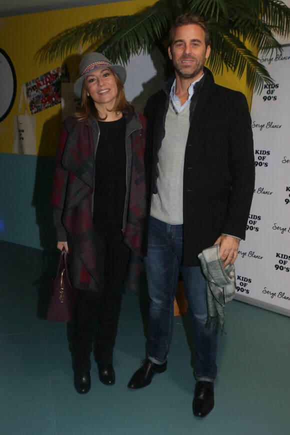 Shirley Bousquet et son compagnon Charles Watine à la soirée anniversaire des 25 ans de la marque "Serge Blanco" au showroom LBY à Paris, le 22 novembre 2017. © CVS/Bestimage