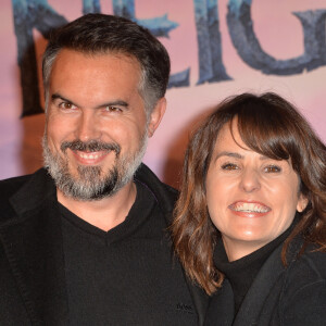 Maxime Chattam et sa femme Faustine Bollaert - Projection exceptionelle de "La Reine des Neiges 2 " au Grand Rex à Paris le 13 novembre 2019. © Veeren Ramsamy/Bestimage