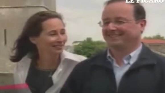 Ségolène Royal demandant en mariage François Hollande devant les caméras de TF1 pour l'émission Sagas
