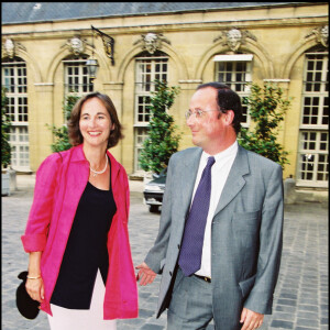 Ségolène Royal et François Hollande à l'Elysée à Paris en 1998