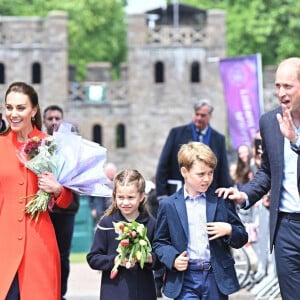 Catherine (Kate) Middleton, duchesse de Cambridge, en visite au château de Cardiff, Royaume Uni, le 4 juin 2022, à l'occasion du jubilé de platine de la reine d'Angleterre.