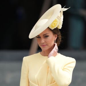 Catherine (Kate) Middleton, duchesse de Cambridge, en visite au château de Cardiff, Royaume Uni, le 4 juin 2022, à l'occasion du jubilé de platine de la reine d'Angleterre.