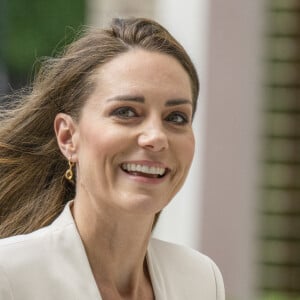 Catherine (Kate) Middleton, duchesse de Cambridge, visite le centre "Little Village" à Londres, le 8 juin 2022.