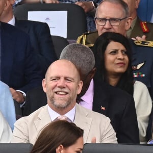 Kate Catherine Middleton, duchesse de Cambridge, le prince Louis, la princesse Charlotte, Mike Tindall, Mia Tindall - La famille royale d'Angleterre lors de la parade devant le palais de Buckingham, à l'occasion du jubilé de la reine d'Angleterre. le 5 juin 2022