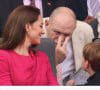 Kate Catherine Middleton, duchesse de Cambridge, Mike Tindall, le prince Louis - La famille royale d'Angleterre lors de la parade devant le palais de Buckingham, à l'occasion du jubilé de la reine d'Angleterre