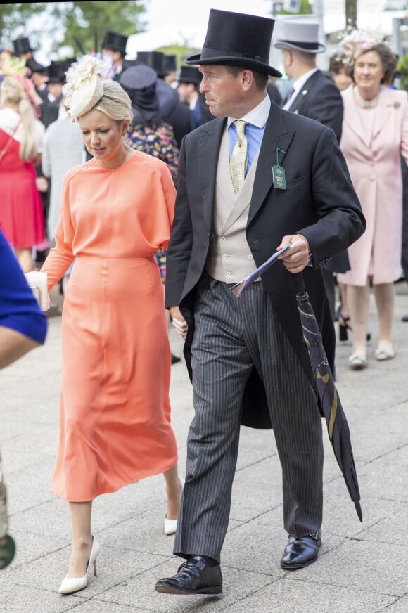 Peter Phillips et sa compagne Lindsay Wallace - People lors de la course hippique "The Cazoo Derby" à l'occasion du jubilé de platine de la reine d'Angleterre. Le 4 juin 2022