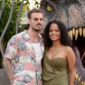 Christina Milian et son boyfriend Matt Pokora à la première du film "Jurassic World Dominion" à Los Angeles, le 6 juin 2022. 