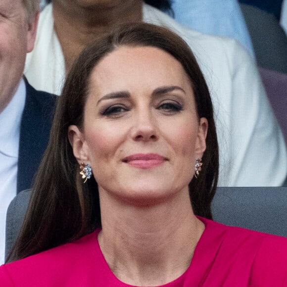 Kate Catherine Middleton, duchesse de Cambridge - La famille royale d'Angleterre lors de la parade devant le palais de Buckingham, à l'occasion du jubilé de la reine d'Angleterre. le 5 juin 2022