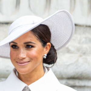 Meghan Markle, duchesse de Sussex - Les membres de la famille royale et les invités lors de la messe célébrée à la cathédrale Saint-Paul de Londres, dans le cadre du jubilé de platine (70 ans de règne) de la reine Elisabeth II d'Angleterre. Londres, le 3 juin 2022.