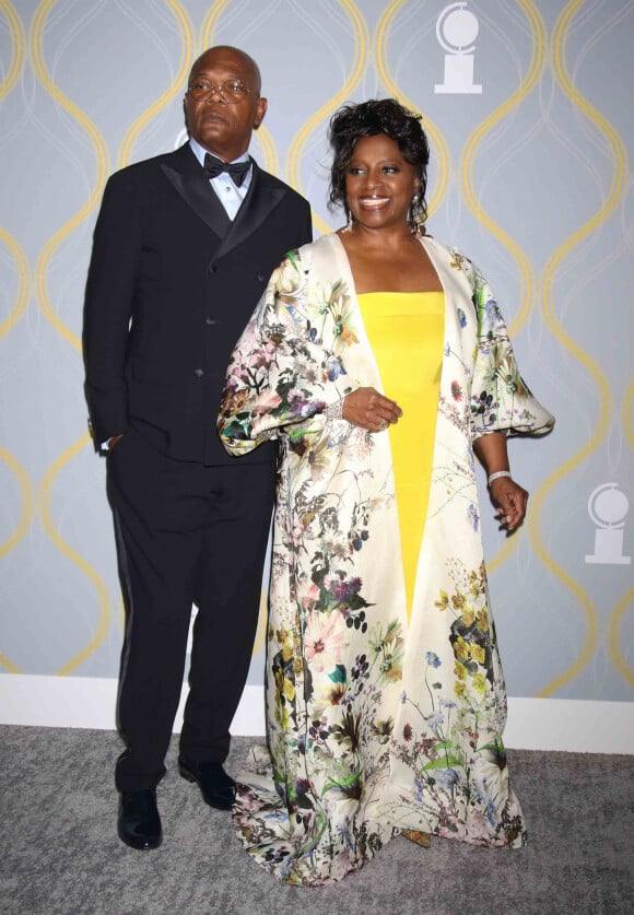 Samuel L. Jackson et LaTanya Richardson au photocall de la soirée des "75ème Tony Awards" à New York, le 12 juin 2022.